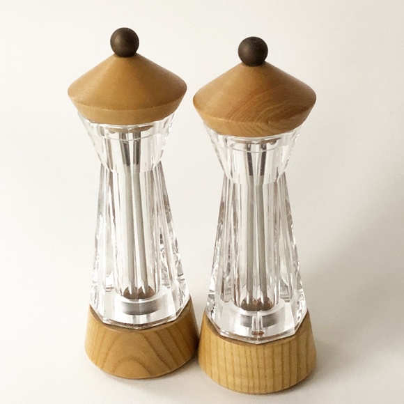 Peugeot Other - Peugeot Salt & Pepper Grinder Mill Wood & Faceted Acrylic 7.5in Made in France